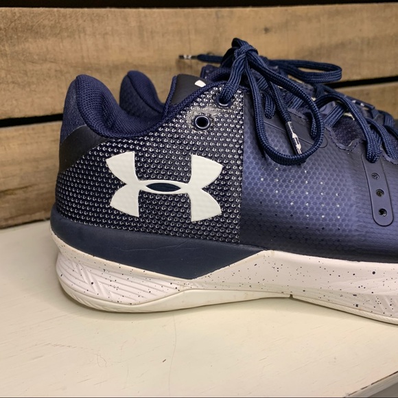 Under Armour Block City Volleyball Shoe Navy White Size 8 - Picture 3 of 13